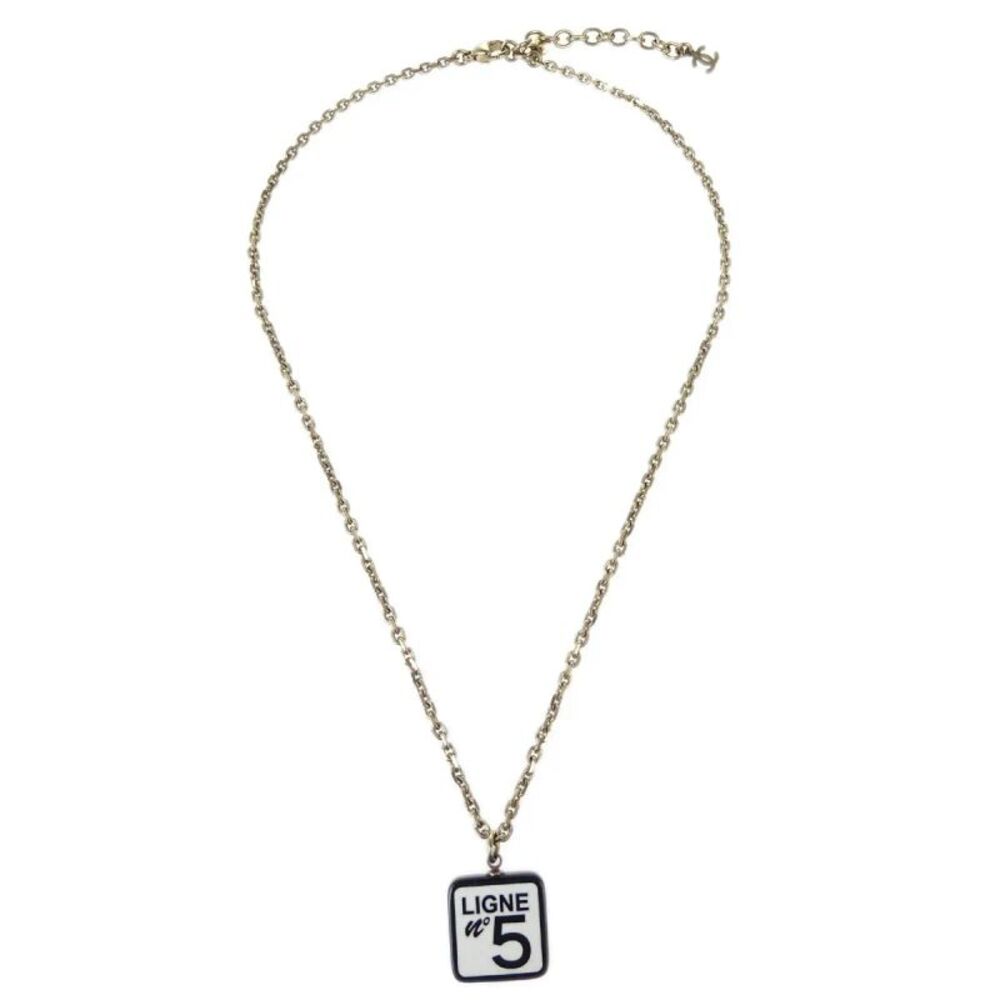 Chanel Cc No.5 Pendant Metal Gold Gold_Plated Necklace Jewelry